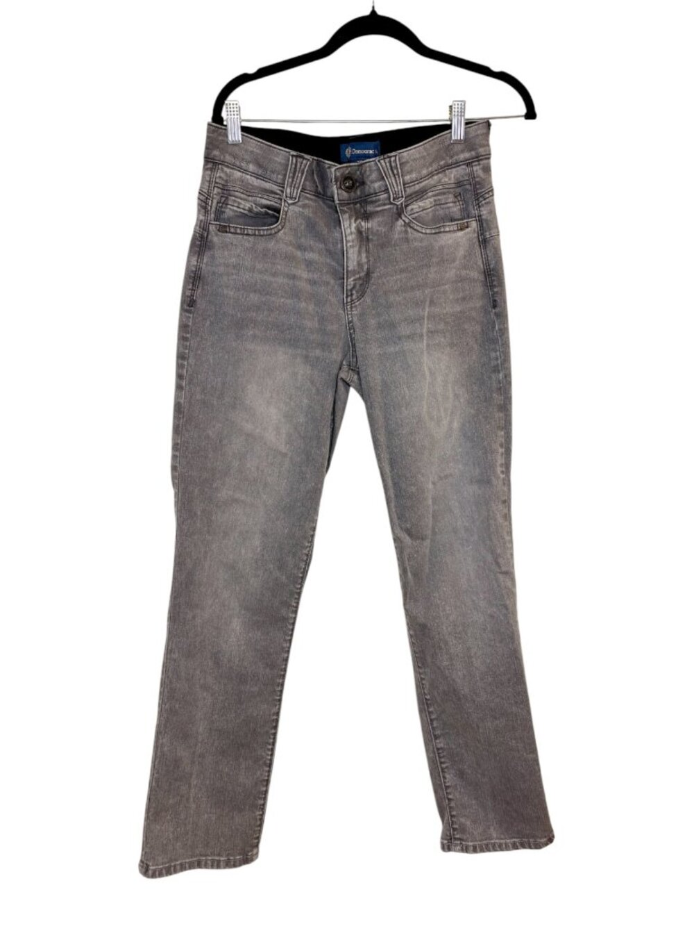 Democracy Gray “Ab”Solution Straight Leg Jeans Casual Minimalist Size 10